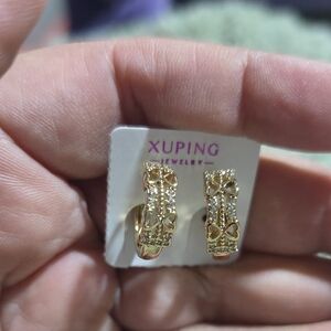 14k Gold Filled Bow Accent Huggies